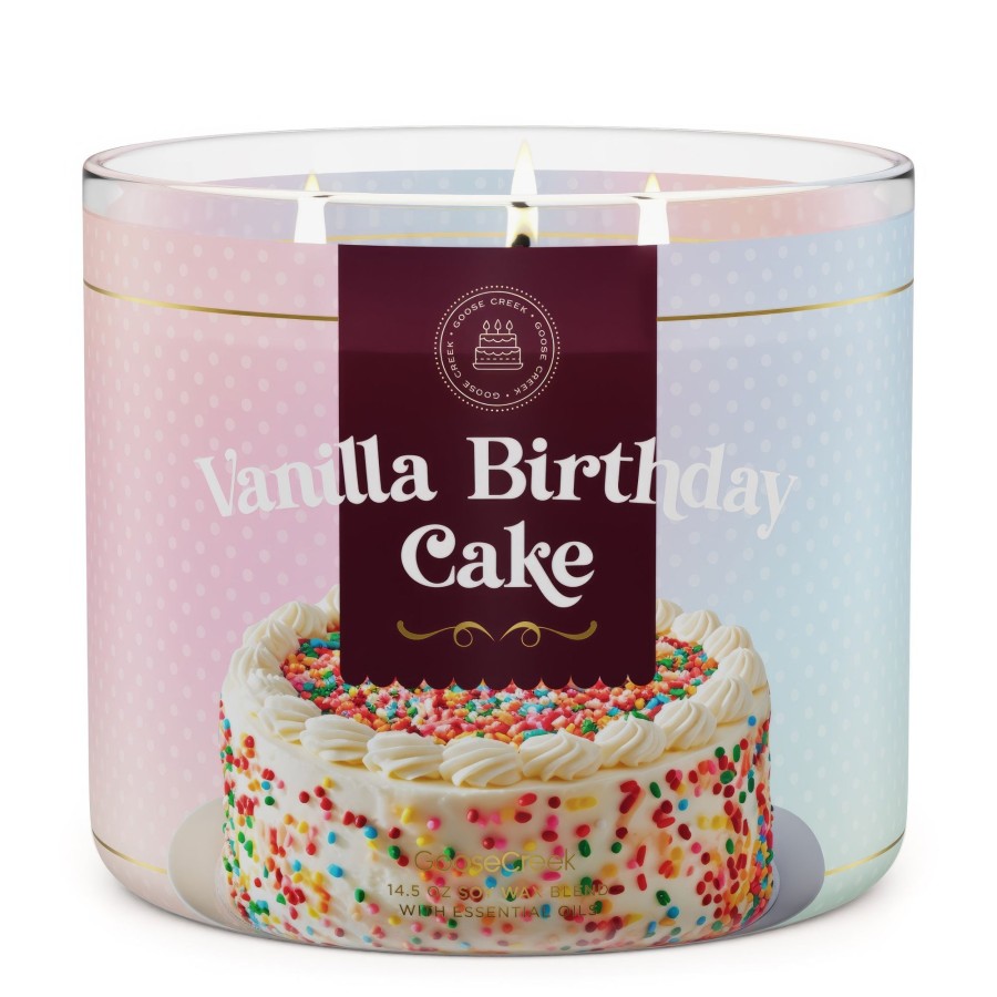 Candles Vanilla Birthday Cake | Vanilla Birthday Cake Large 3-Wick Candle