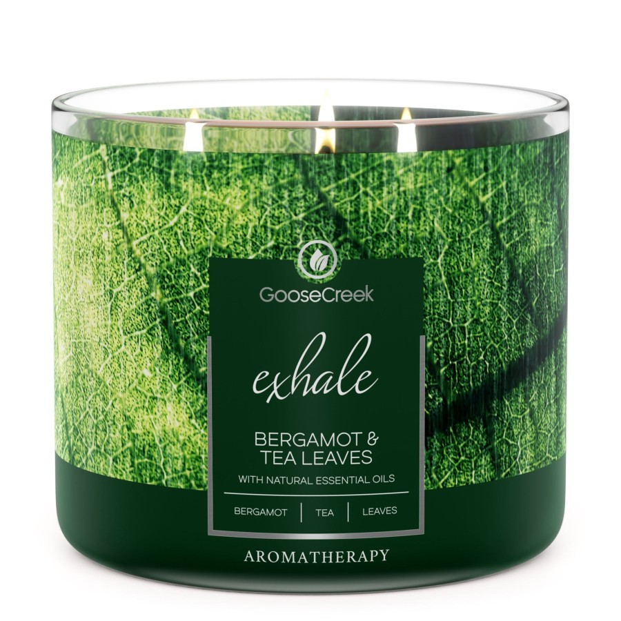 Candles Bergamot u0026 Tea Leaves | Bergamot & Tea Leaves Aromatherapy Large 3-Wick Candle