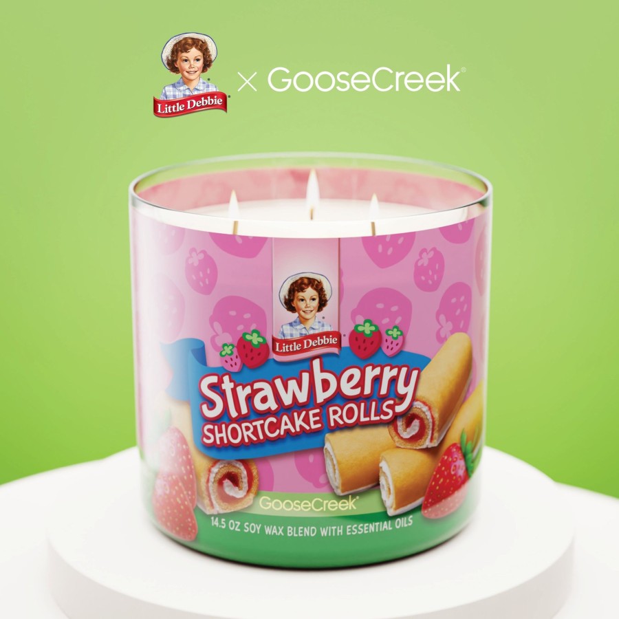 Candles Strawberry Shortcake Rolls | Strawberry Shortcake Rolls Little Debbie 3-Wick Candle