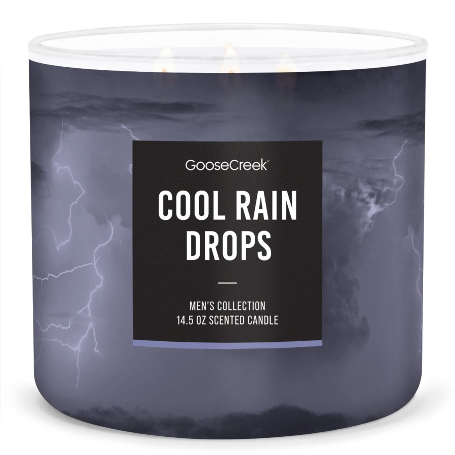 Candles Cool Rain Drops | Cool Rain Drops Large 3-Wick Candle