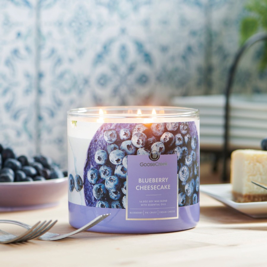 Candles Blueberry Cheesecake | Blueberry Cheesecake Large 3-Wick Candle