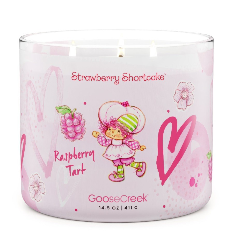 Candles Raspberry Tart | Raspberry Tart 3-Wick Strawberry Shortcake Candle