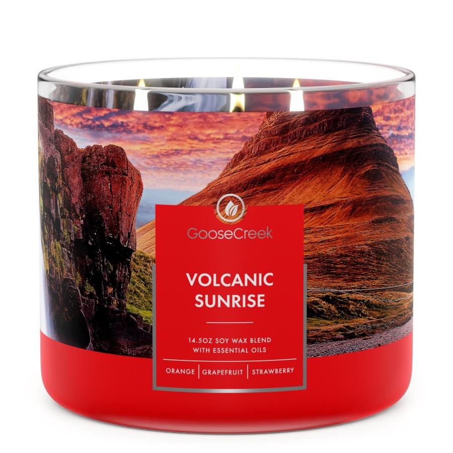 Candles Volcanic Sunrise | Volcanic Sunrise Large 3-Wick Candle