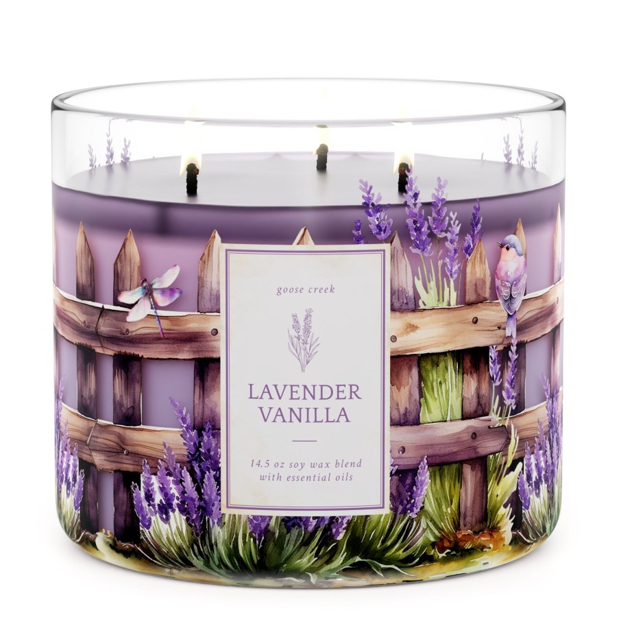 Candles Lavender Vanilla | Lavender Vanilla Large 3-Wick Candle