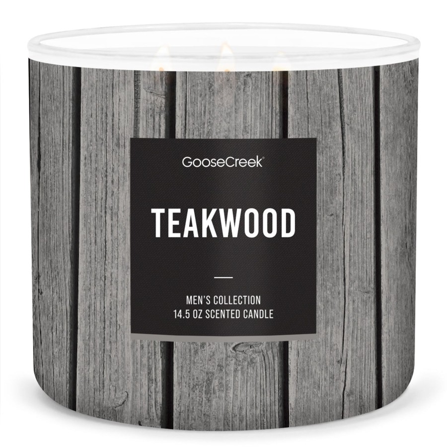 Candles Teakwood Fragrance | Teakwood Large 3-Wick Candle