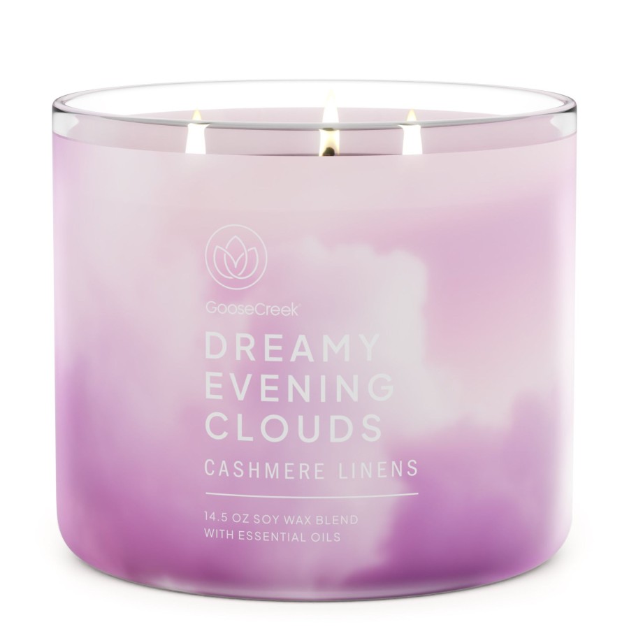 Candles Cashmere Linens | Cashmere Linens 3-Wick Large Soy Candle