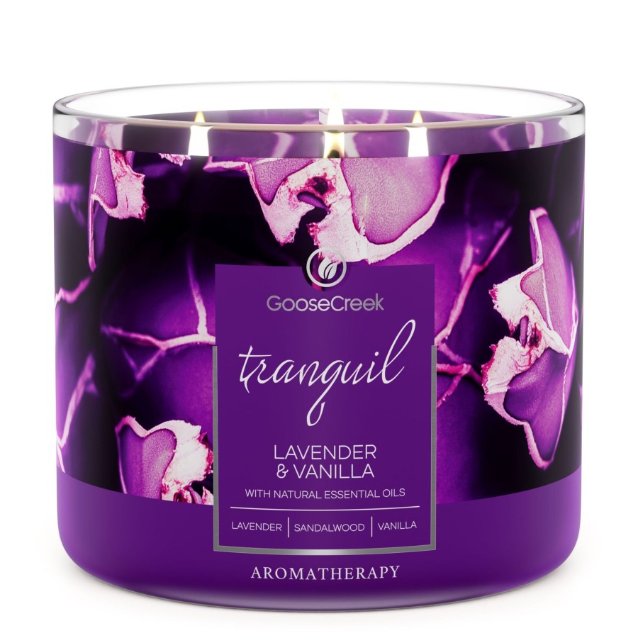 Candles Lavender u0026 Vanilla | Lavender & Vanilla Aromatherapy Large 3-Wick Candle