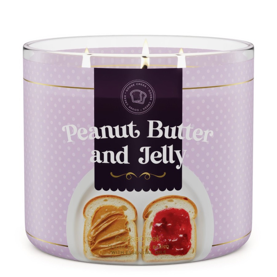 Candles Peanut Butter u0026 Jelly | Peanut Butter & Jelly Large 3-Wick Candle