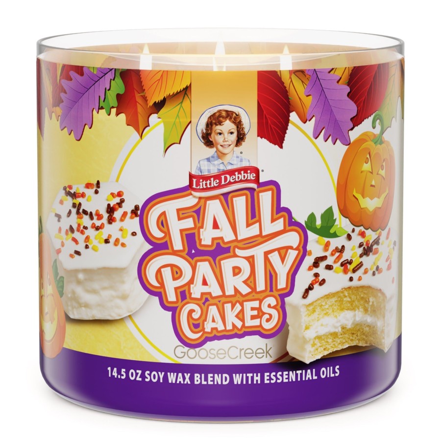 Candles Fall Party Cakes | Fall Party Cakes Little Debbie 3-Wick Candle