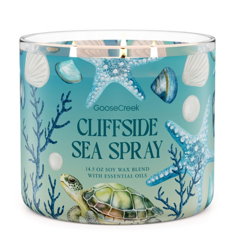 Candles Cliffside Sea Spray | Cliffside Sea Spray 3-Wick Large Soy Candle