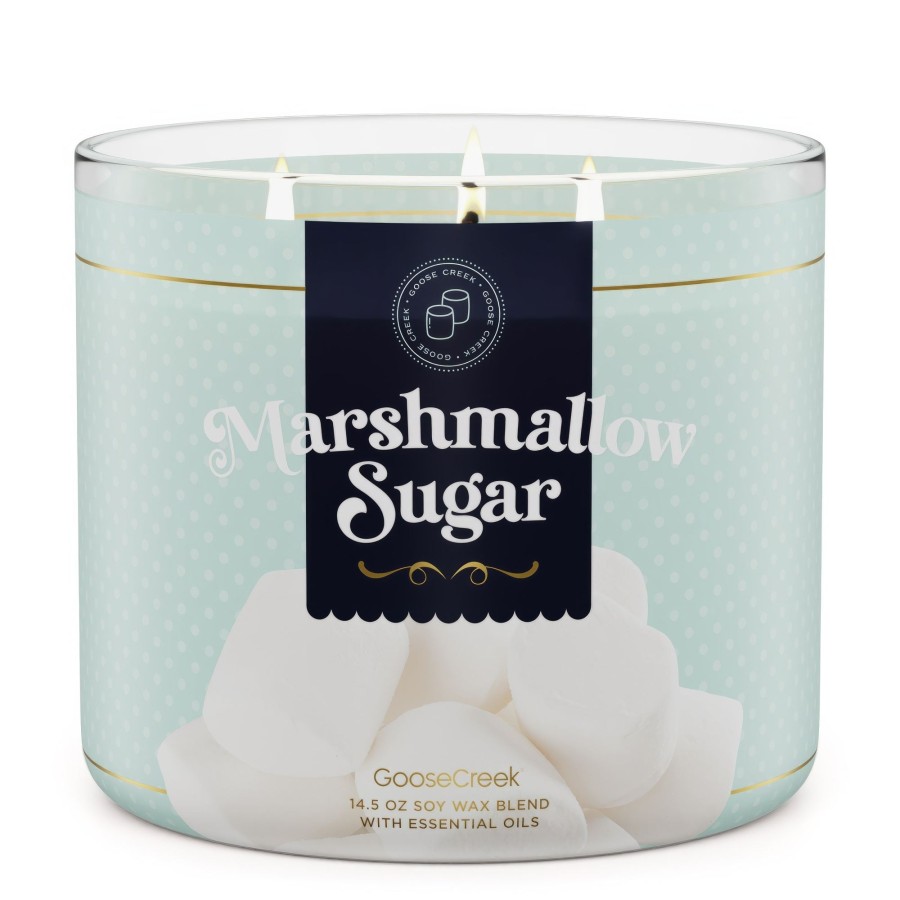 Candles Marshmallow Sugar | Marshmallow Sugar Large 3-Wick Candle