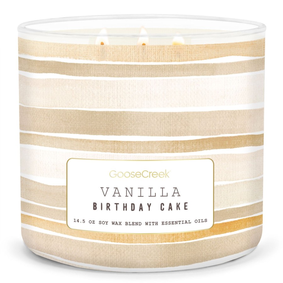 Candles Vanilla Birthday Cake | Vanilla Birthday Cake Large 3-Wick Candle