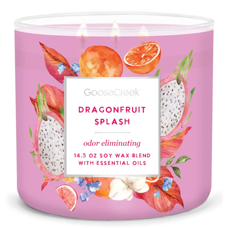 Candles Dragonfruit Splash | Odor Eliminating - Dragonfruit Splash Large 3-Wick Candle