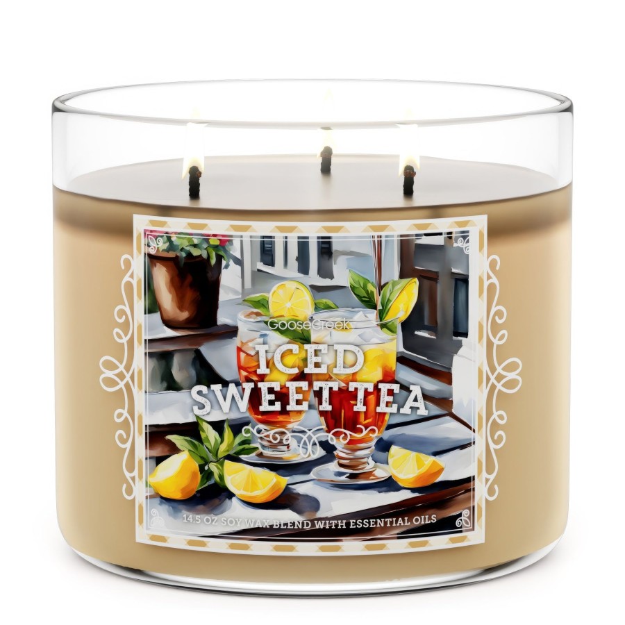 Candles Iced Sweet Tea | Iced Sweet Tea Large 3-Wick Candle