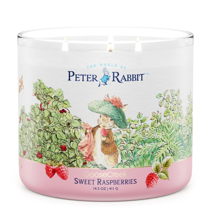 Candles Sweet Raspberries | Peter Rabbit - Sweet Raspberries Large 3-Wick Candle