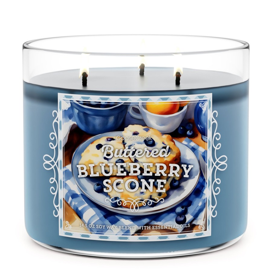 Candles Buttered Blueberry Scone | Buttered Blueberry Scone Large 3-Wick Candle