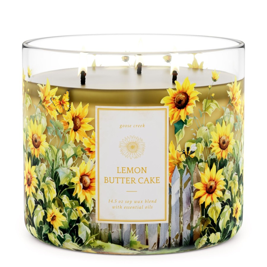 Candles Lemon Butter Cake | Lemon Butter Cake Large 3-Wick Candle