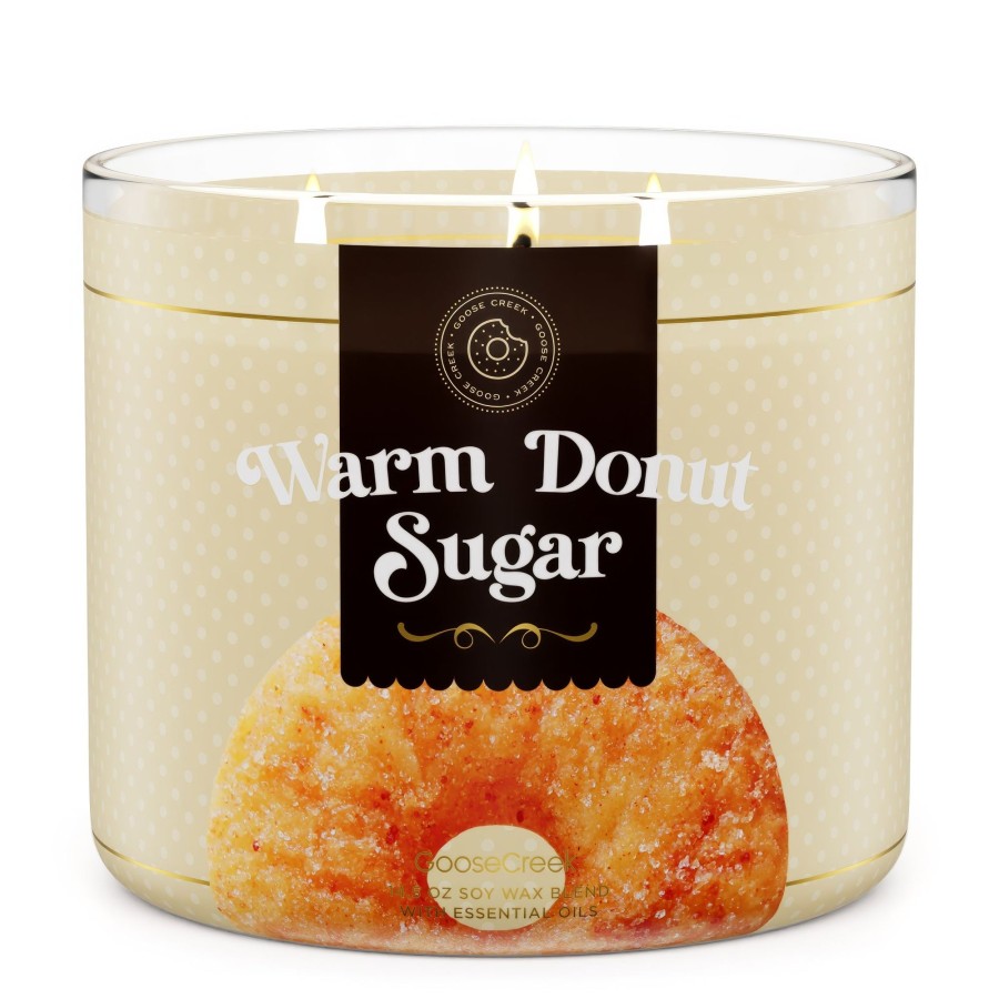 Candles Warm Donut Sugar | Warm Donut Sugar Large 3-Wick Candle