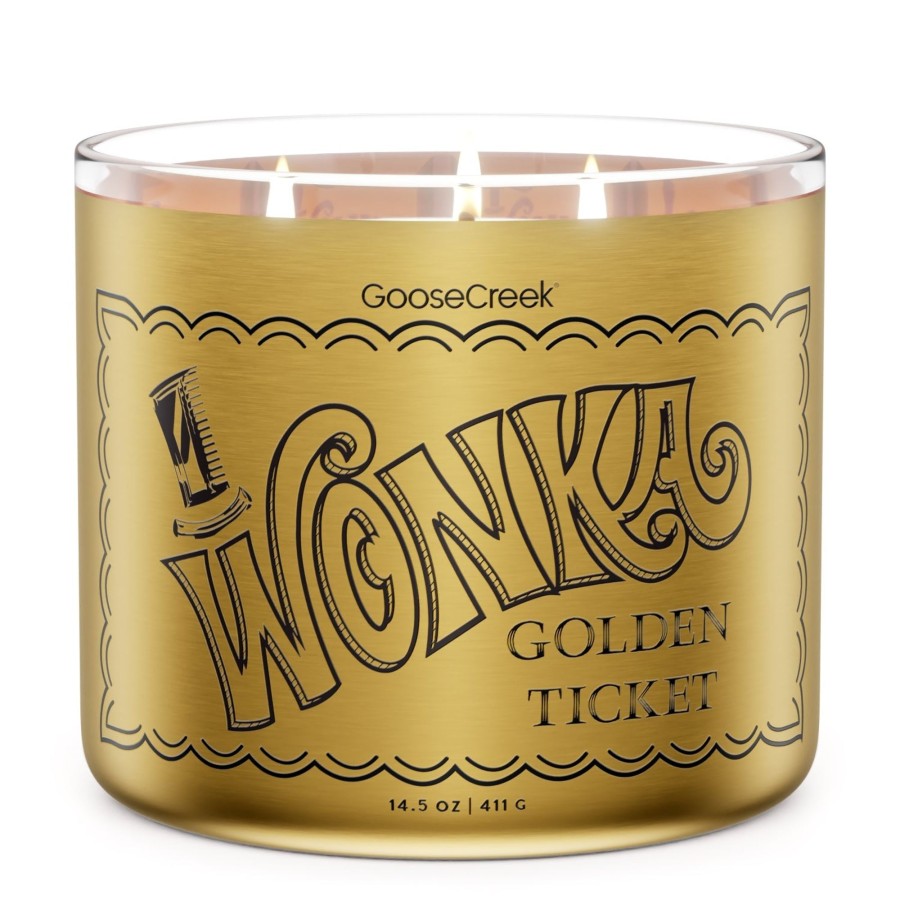 Candles Golden Ticket | Golden Ticket 3-Wick Wonka Candle