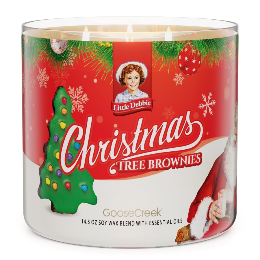 Candles Christmas Tree Brownies | Christmas Tree Brownies Little Debbie 3-Wick Candle