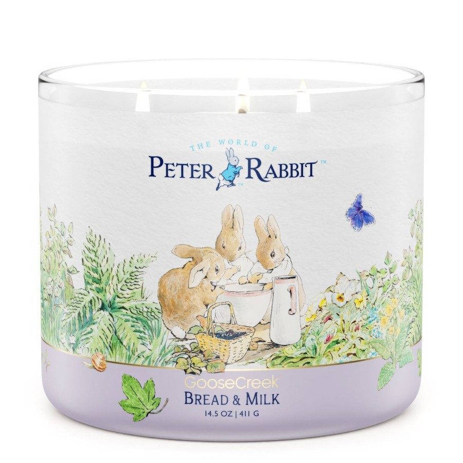 Candles Bread u0026 Milk | Peter Rabbit - Bread & Milk Large 3-Wick Candle