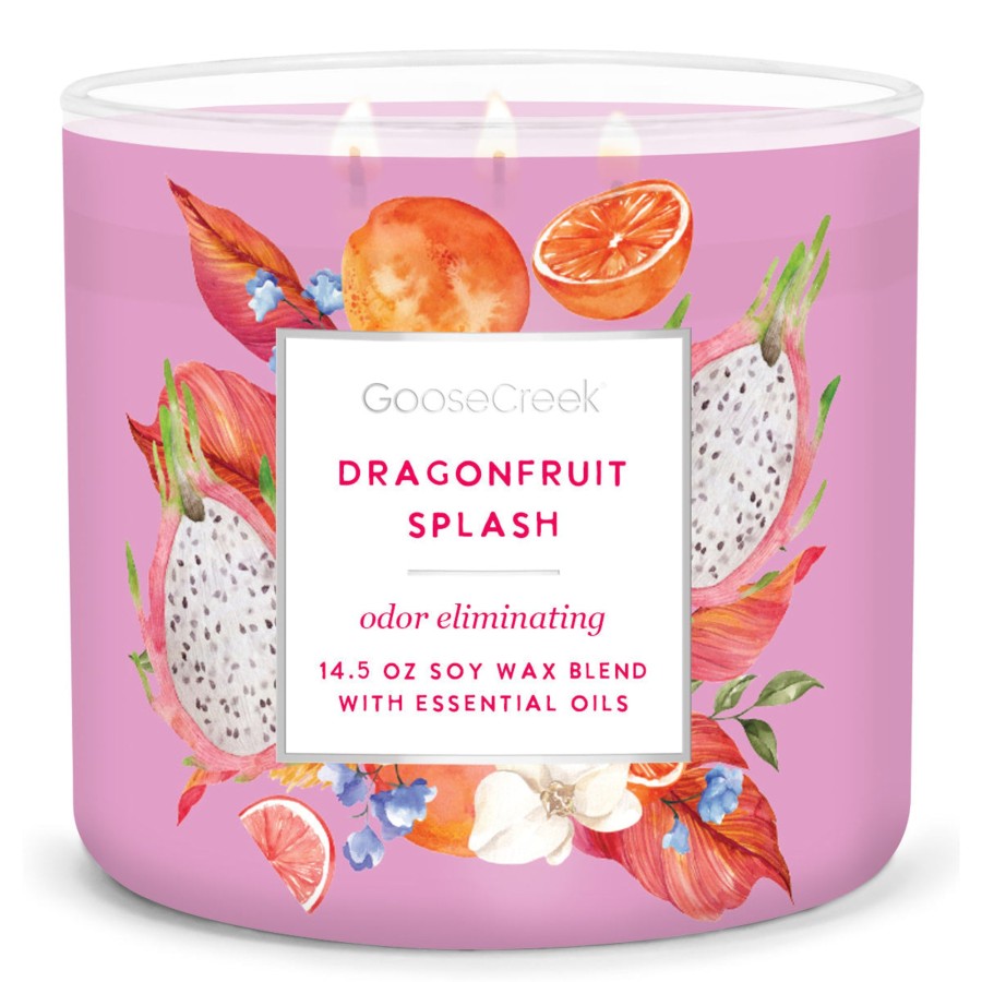 Candles Dragonfruit Splash | Odor Eliminating - Dragonfruit Splash Large 3-Wick Candle