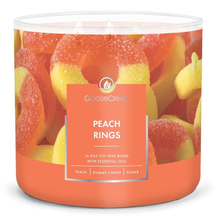 Candles Peach Rings | Peach Rings Large 3-Wick Candle