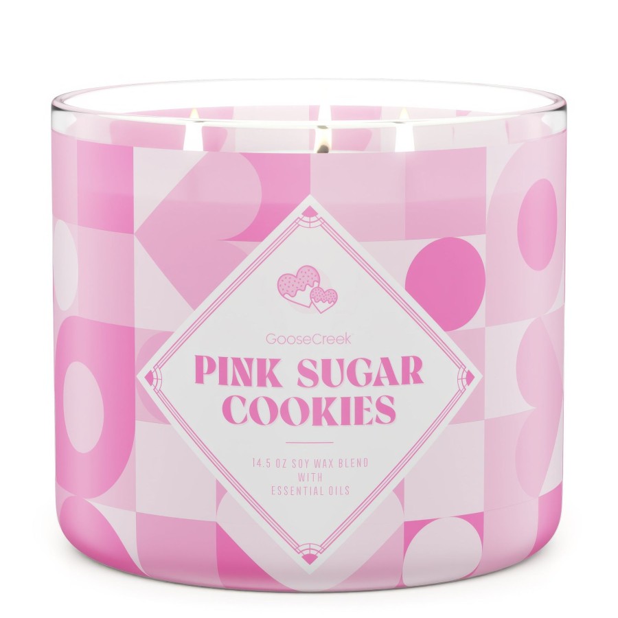 Candles Pink Sugar Cookie | Pink Sugar Cookie Large 3-Wick Candle