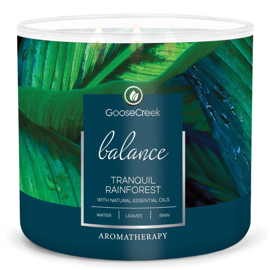 Candles Tranquil Rainforest | Tranquil Rainforest Aromatherapy Large 3-Wick Candle