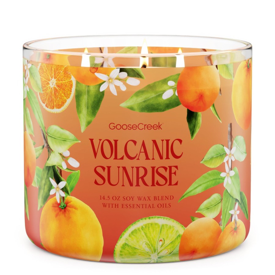 Candles Volcanic Sunrise | Volcanic Sunrise Large 3-Wick Candle