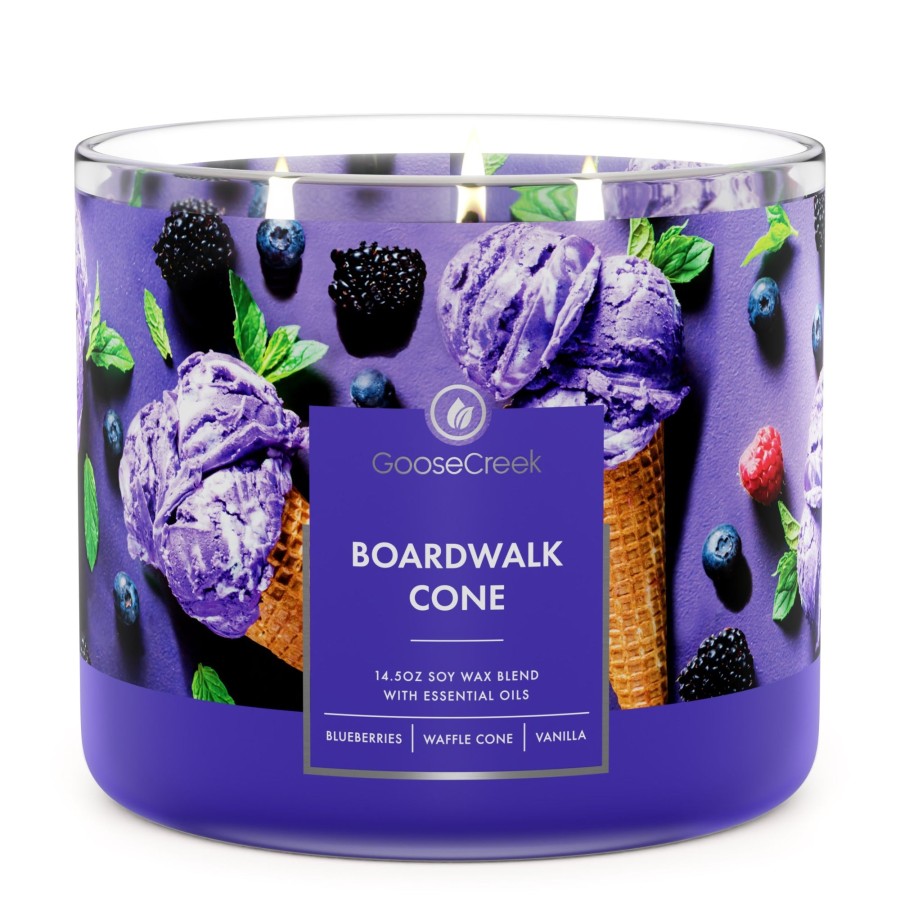 Candles Boardwalk Cone | Boardwalk Cone Large 3-Wick Candle