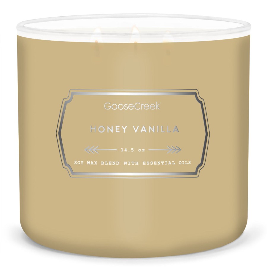 Candles Honey Vanilla | Honey Vanilla Large 3-Wick Candle