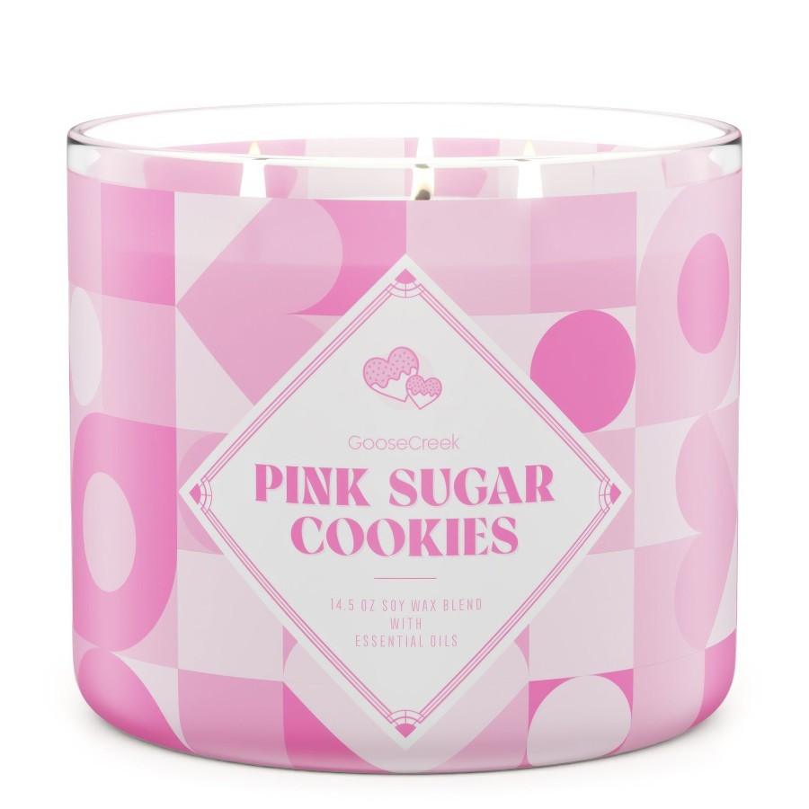 Candles Pink Sugar Cookie | Pink Sugar Cookie Large 3-Wick Candle