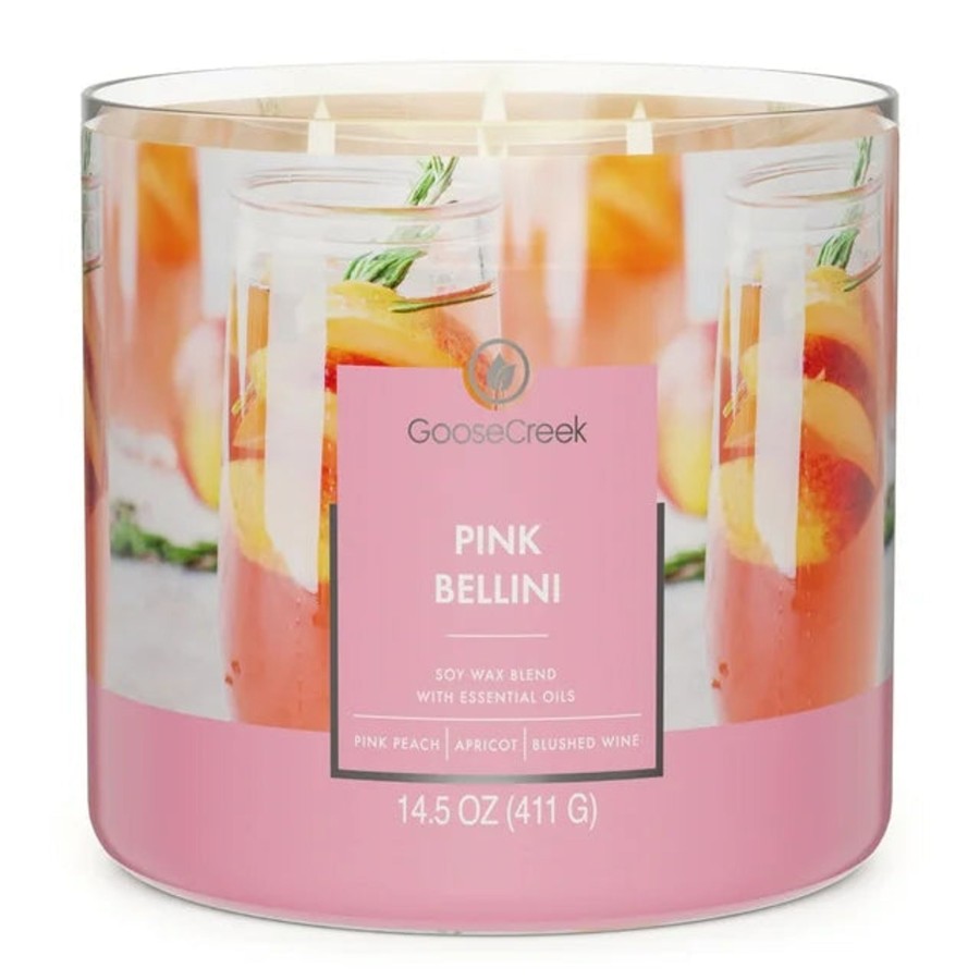 Candles Pink Bellini | Pink Bellini Large 3-Wick Candle