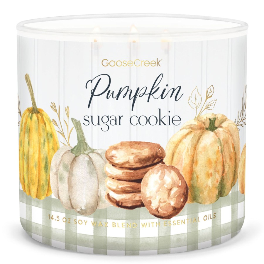 Candles Pumpkin Sugar Cookie | Pumpkin Sugar Cookie Large 3-Wick Candle