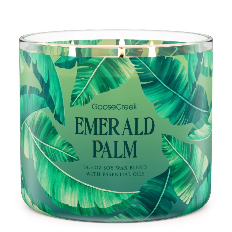 Candles Emerald Palm | Emerald Palm Large 3-Wick Candle